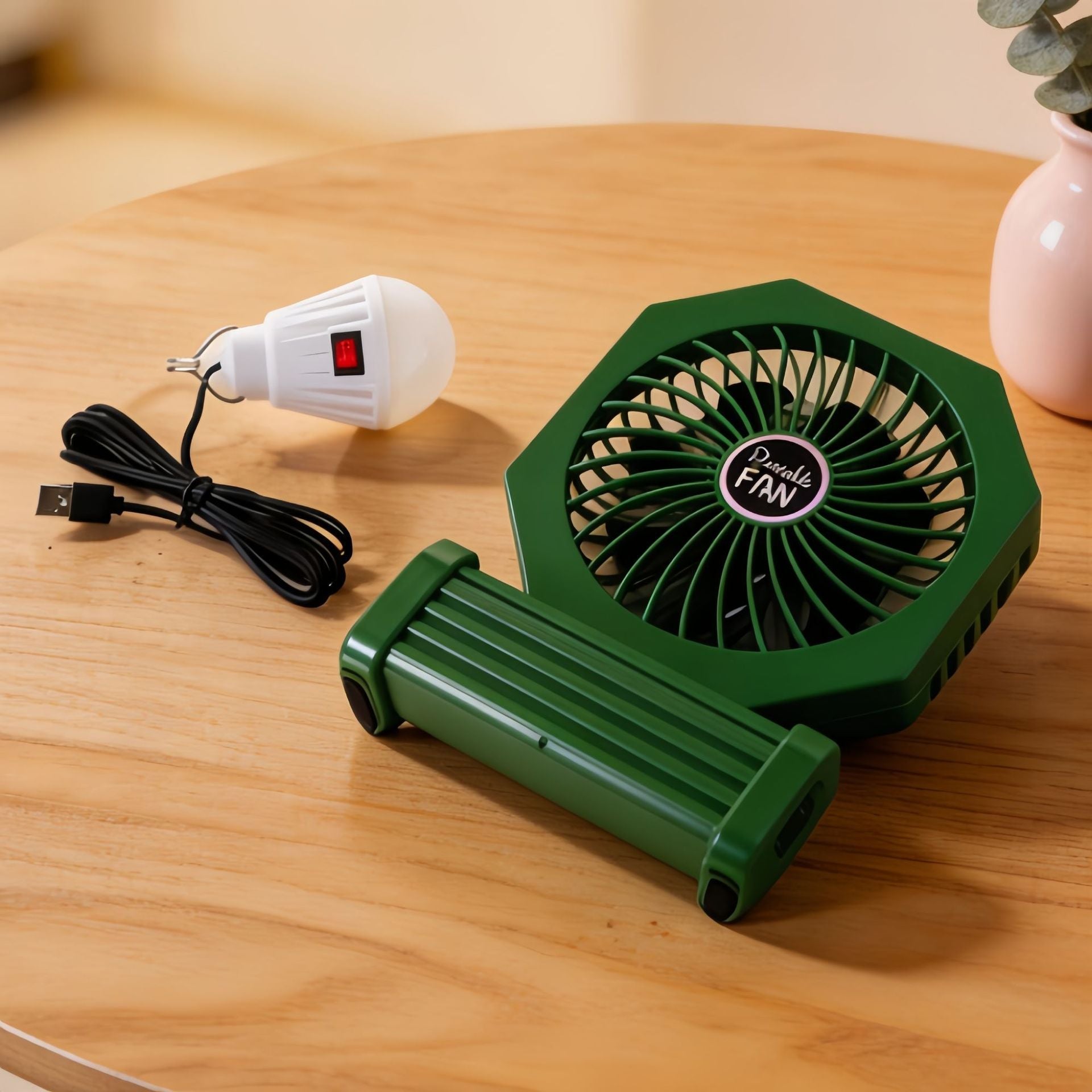 Dames Tafelventilator Draagbaar met USB-aansluiting en Stijlvol Ontwerp 1