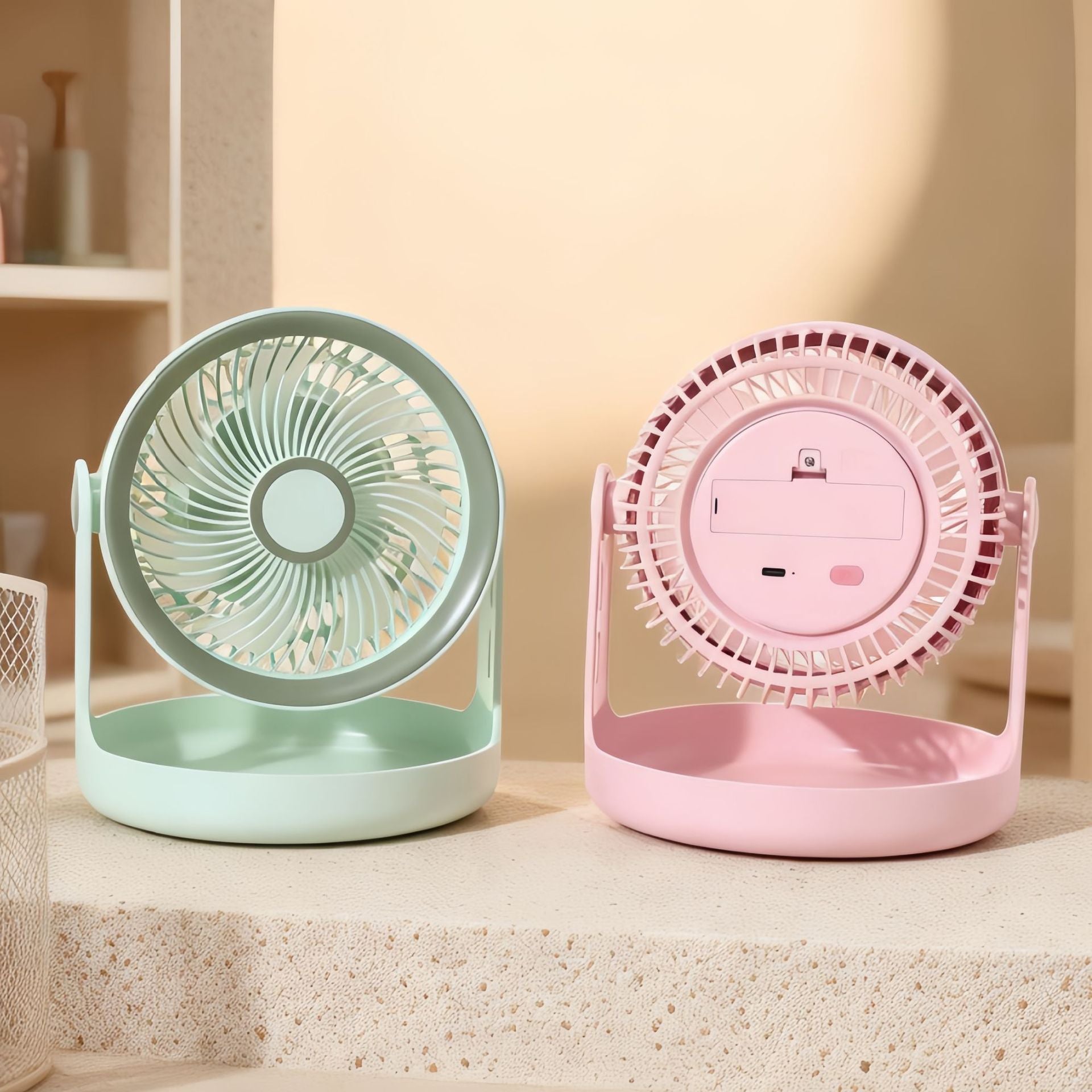 Dames Tafelventilator Verstelbare Kop Stille Werking 1