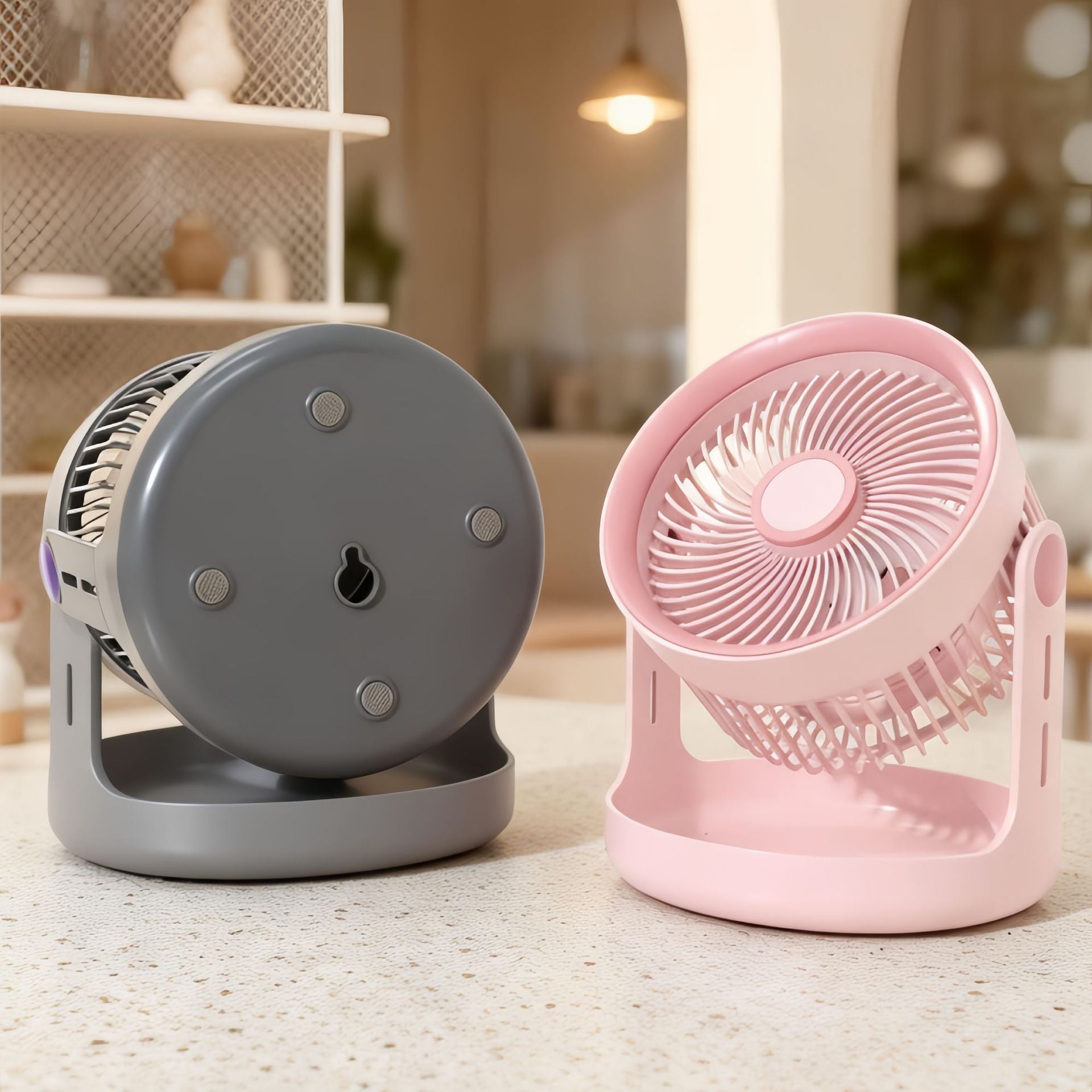 Dames Tafelventilator Verstelbare Kop Stille Werking 2
