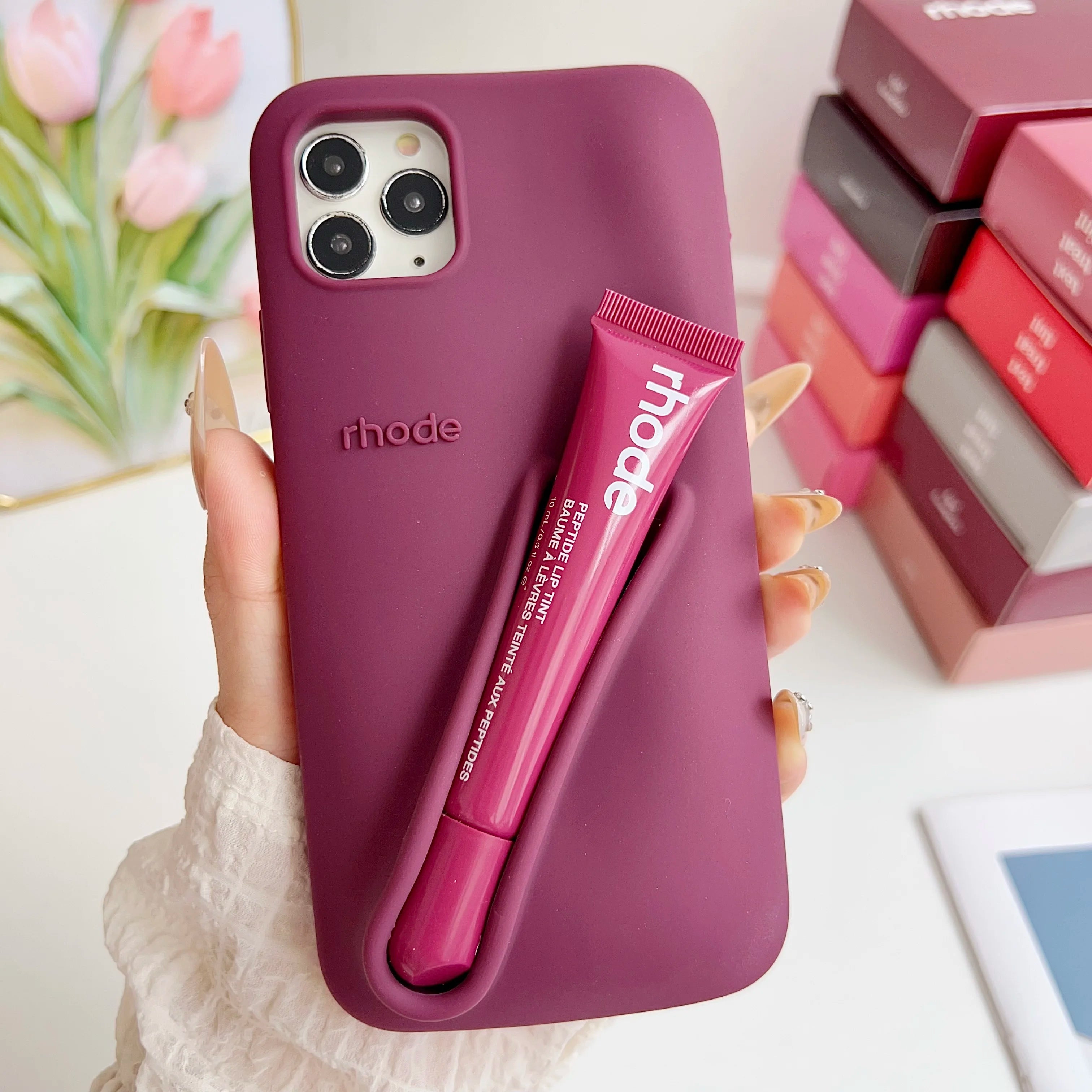 Dames Telefoonhoes Met Lipgloss Set Voor iPhone 13 Tot 17 11
