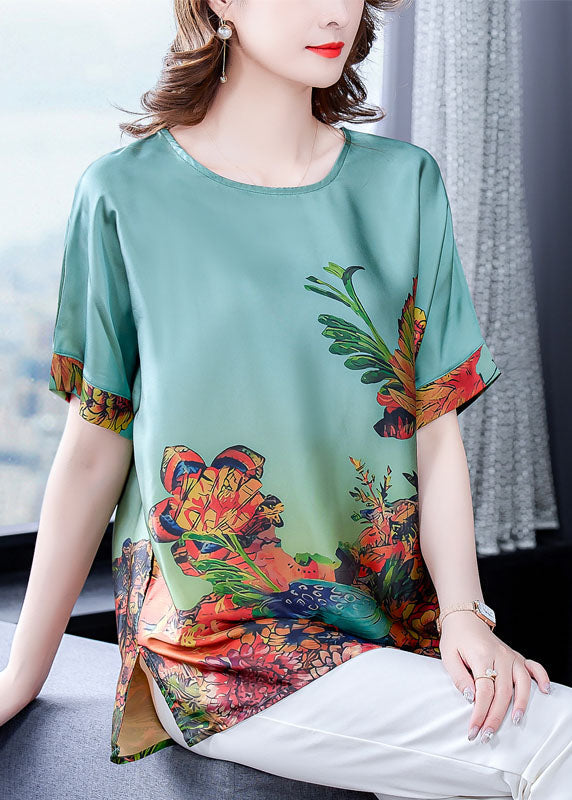 Dames Top met O-hals en Print 1