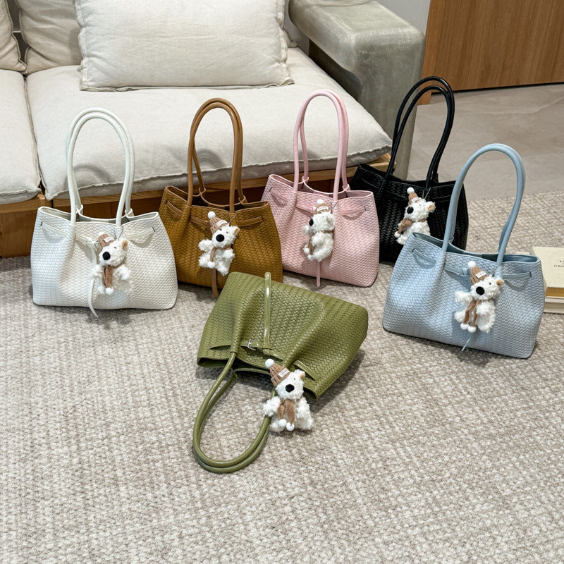 Dames Tote Bag Textuur Design Ruime Draagtas 4