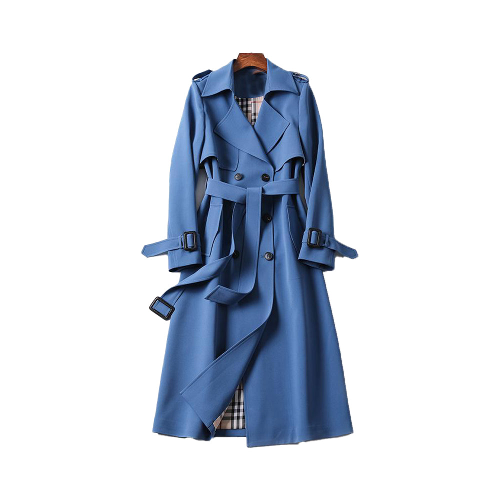 Dames Trenchcoat met Dubbele Knopen 10