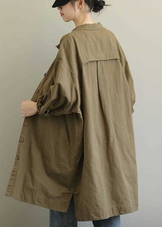 Dames Trenchcoat met PeterPan-kraag in Kaki 3