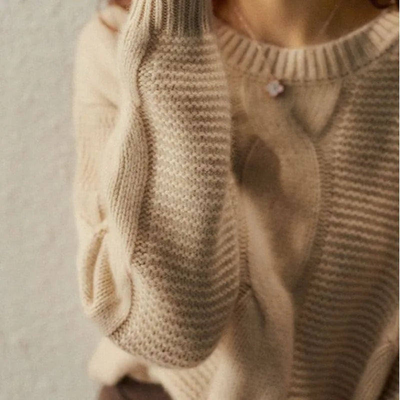 Dames Trui Handgebreid Katoen Schattig Ontwerp 1