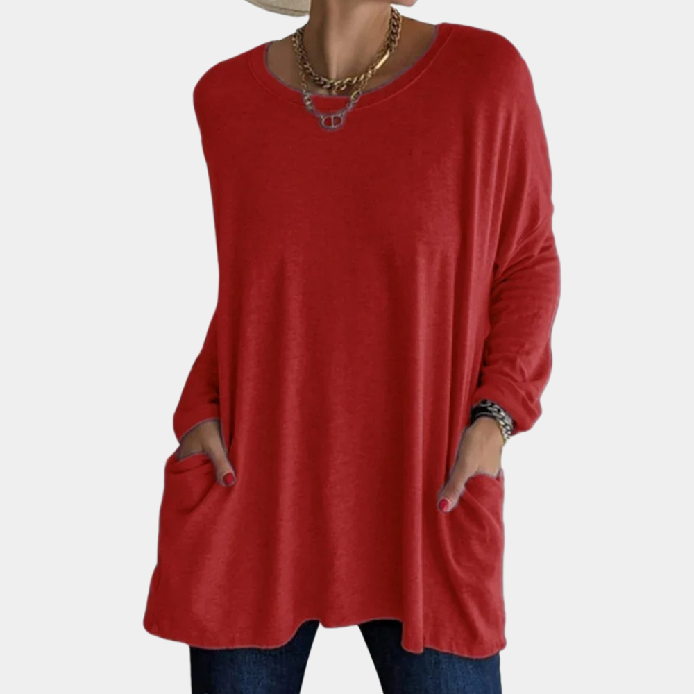 Dames Tuniek met Lange Mouwen en Ronde Hals 4