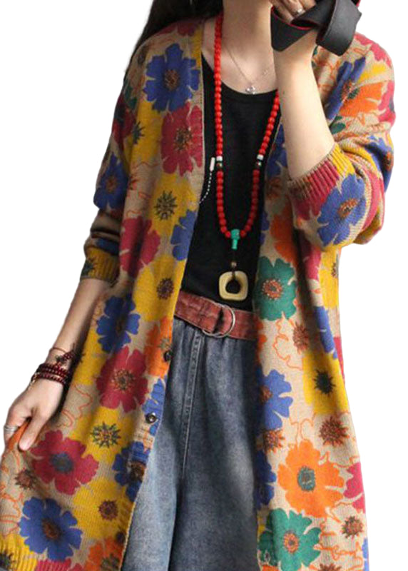 Dames Vest met V-hals en Unieke Print voor Herfst en Winter 0