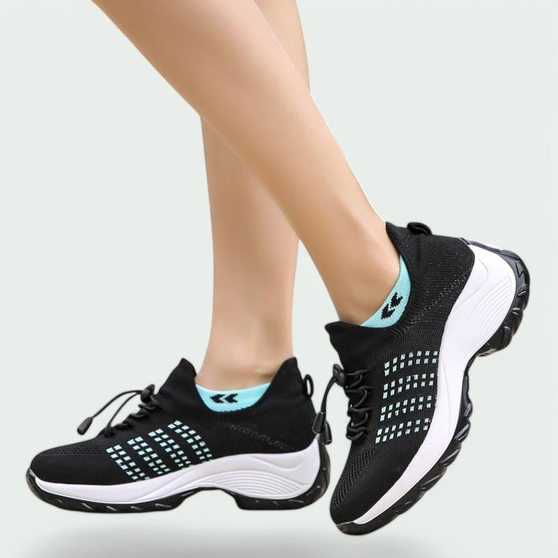 Dames Wandelschoenen Flexibel Ademend Rubber Zool Modern Design 2
