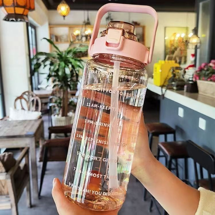 Dames Waterfles 1 Liter met Handgreep en Lekvrij Deksel 4