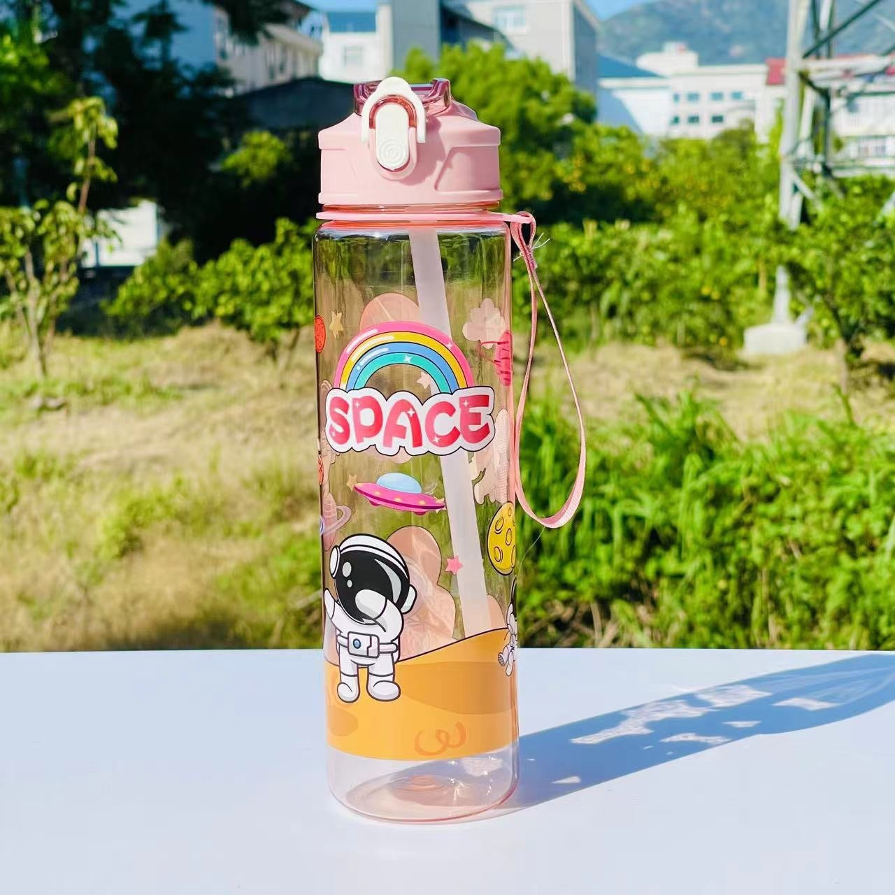 Dames Waterfles Met Rietje en Ruimte Design 0