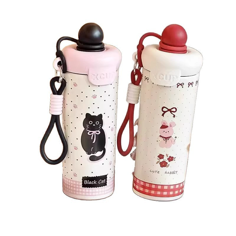 Dames Waterfles met Schattig Konijnenmotief 0