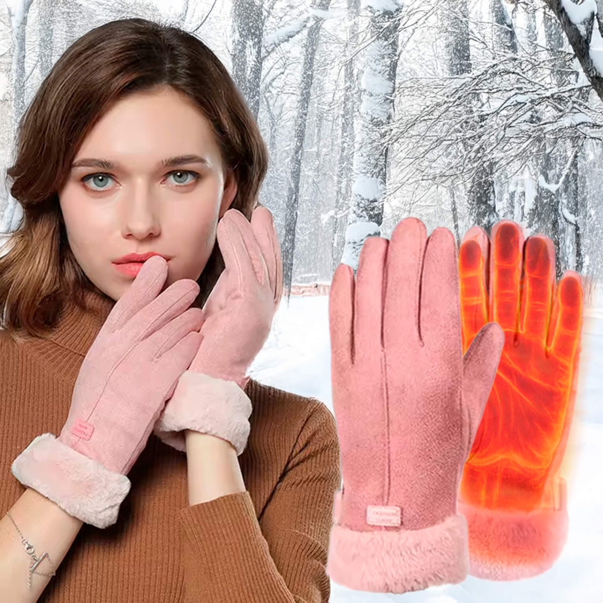 Dames Winterhandschoenen Waterdicht Met Verwarming En Touchscreenfunctie 1