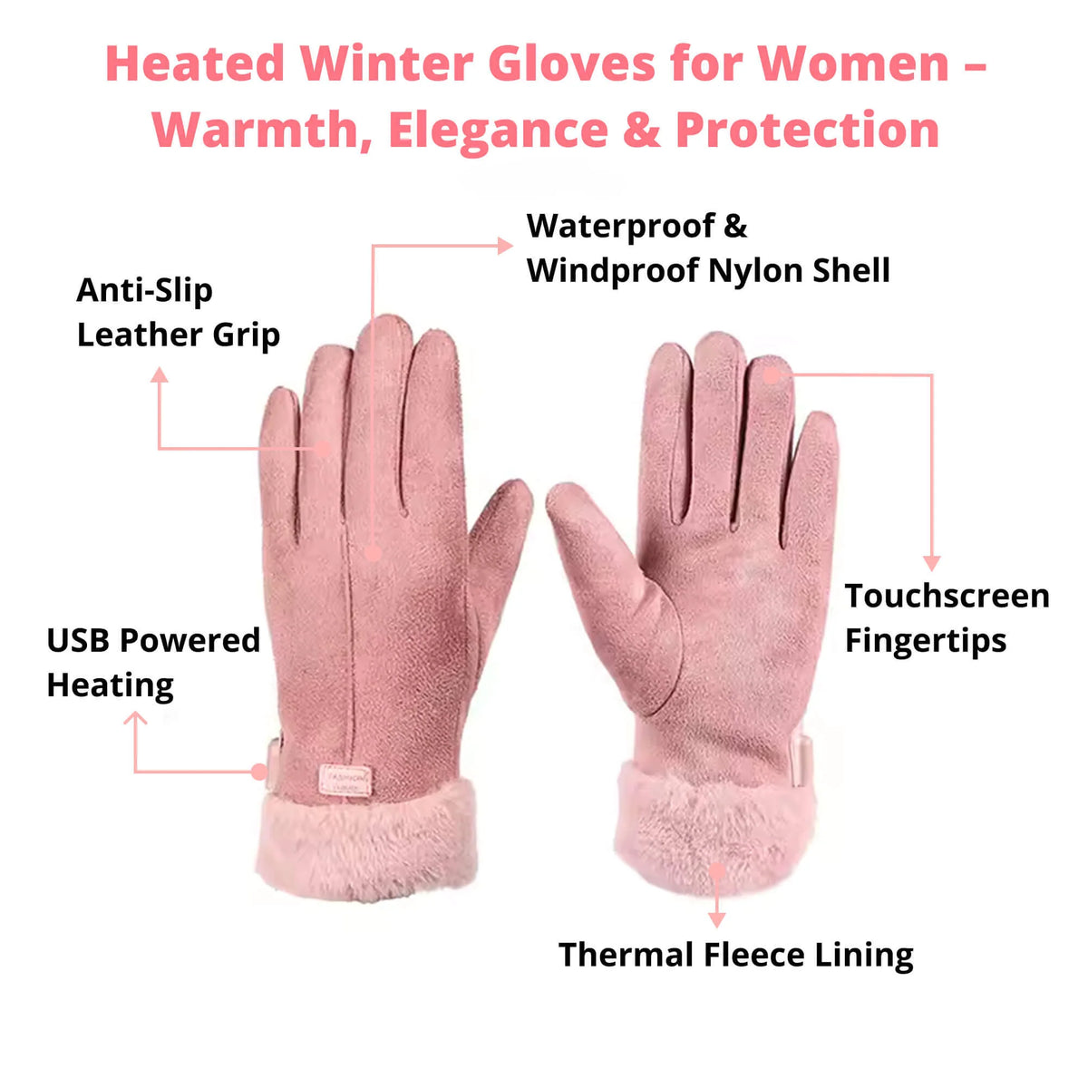 Dames Winterhandschoenen Waterdicht Met Verwarming En Touchscreenfunctie 5