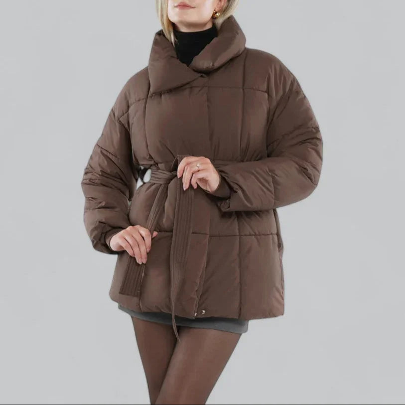 Dames Winterjack Met Riemstijl 4