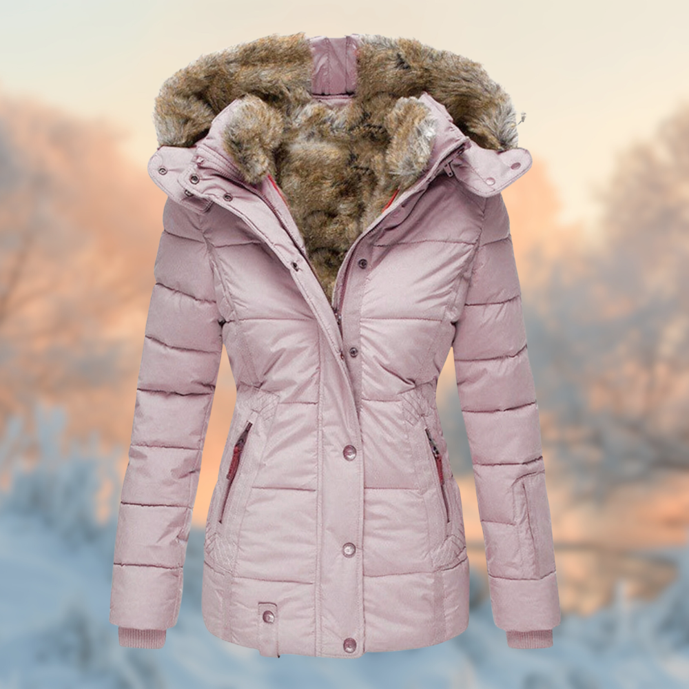 Dames Winterjas Gevoerd met Pluche Voering