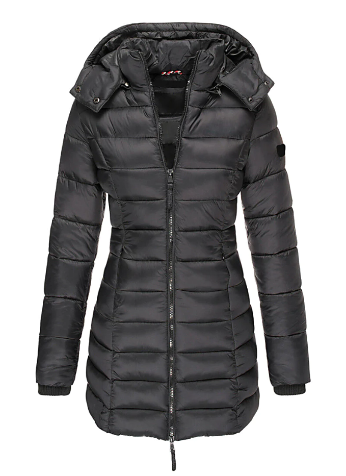 Dames Winterjas Halflang Met Capuchon 3
