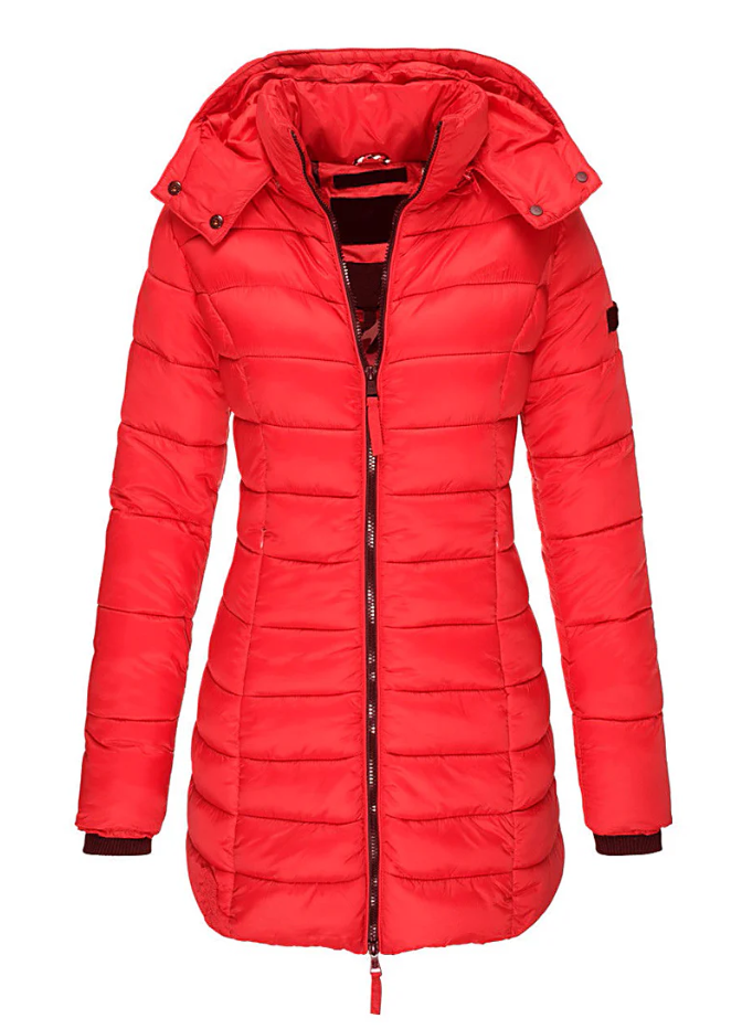 Dames Winterjas Halflang Met Capuchon 4