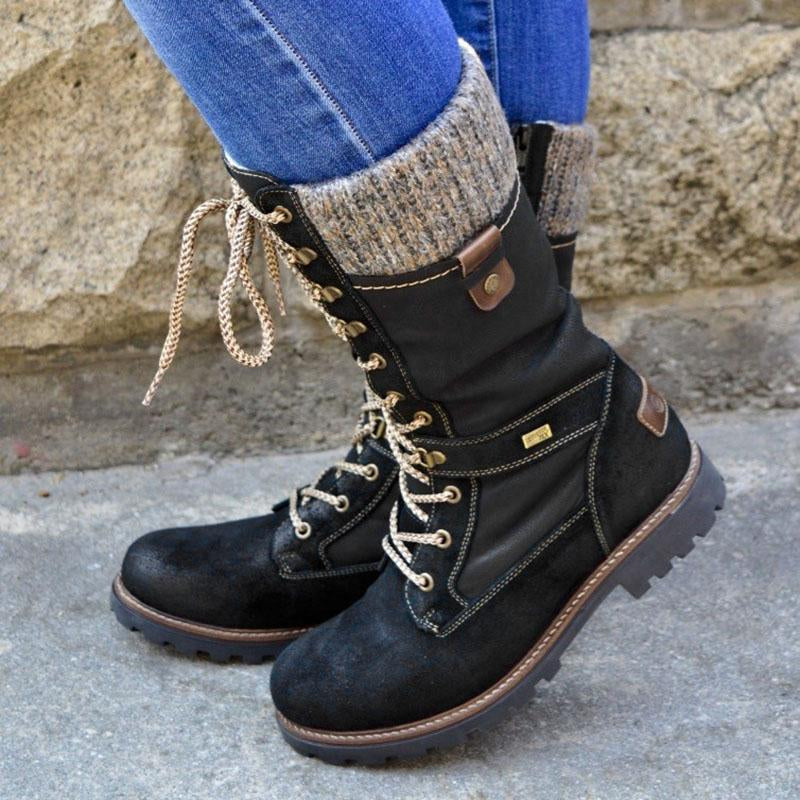 Dames Winterlaarzen Hoog met Ritssluiting 4
