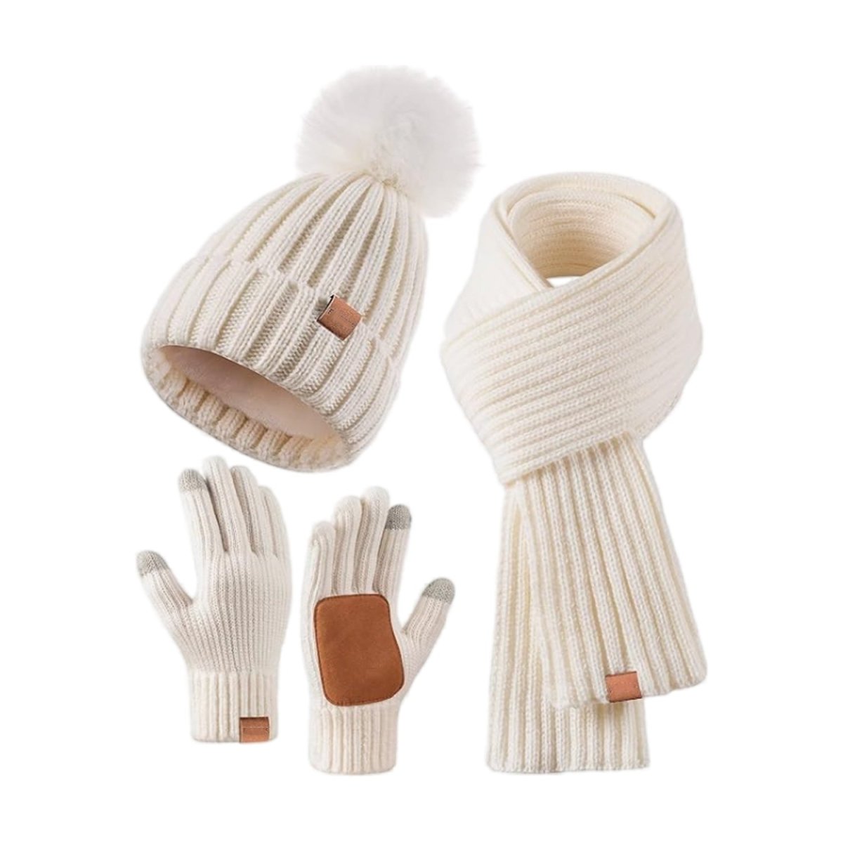 Dames Winterset 3-in-1 Muts Sjaal Handschoenen 6