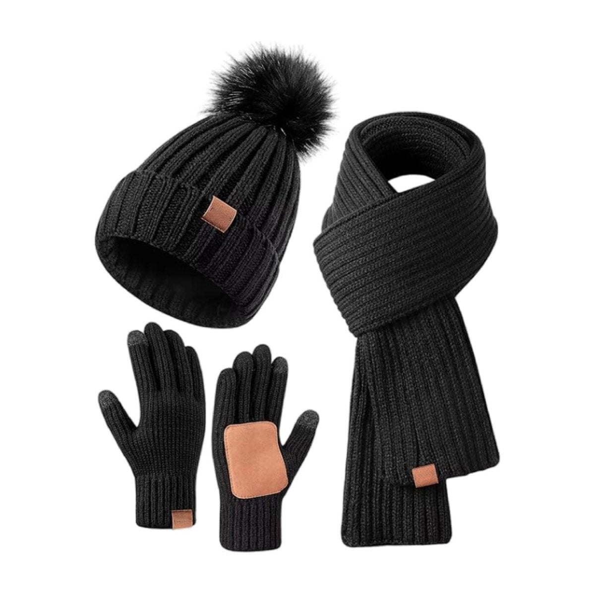 Dames Winterset 3-in-1 Muts Sjaal Handschoenen 7