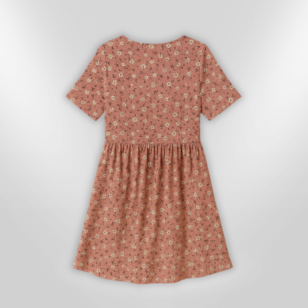 Dames Zomerjurk Luchtig Met Bloemenprint Ademend Materiaal 4