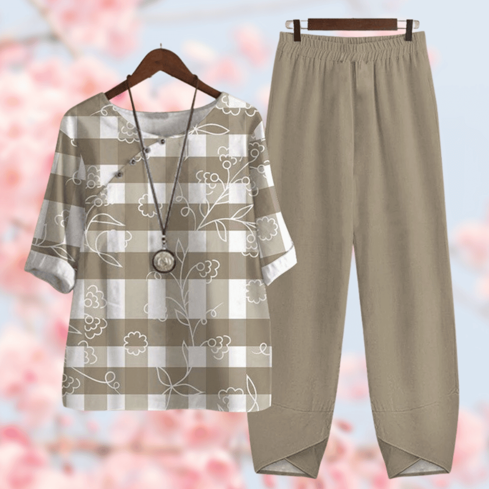 Dames loungewear | Comfortabele pasvorm | Tweedelig setje | Tijdloze snit 4