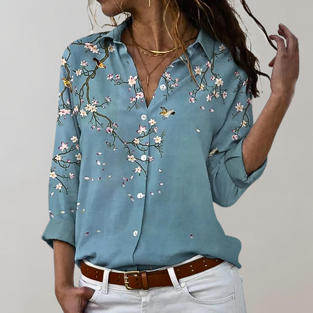 Damesblouse Met Stijlvolle Snit Voor Herfst 2