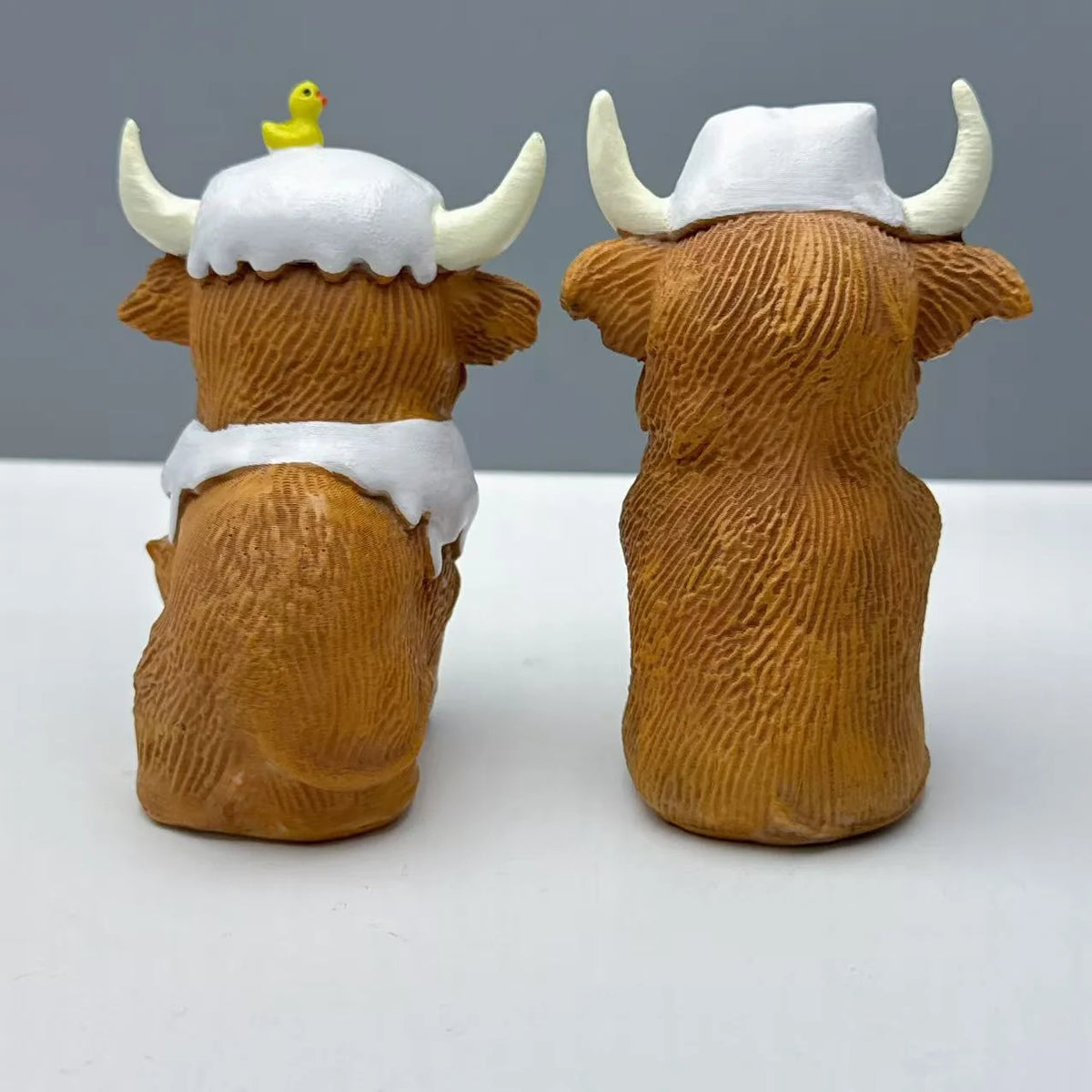 Decoratief Schotse Hooglandrundveefiguur Speels Design 3