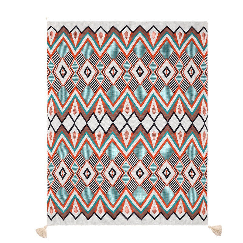 Decoratieve Gebreide Deken Met Geometrisch Patroon 5