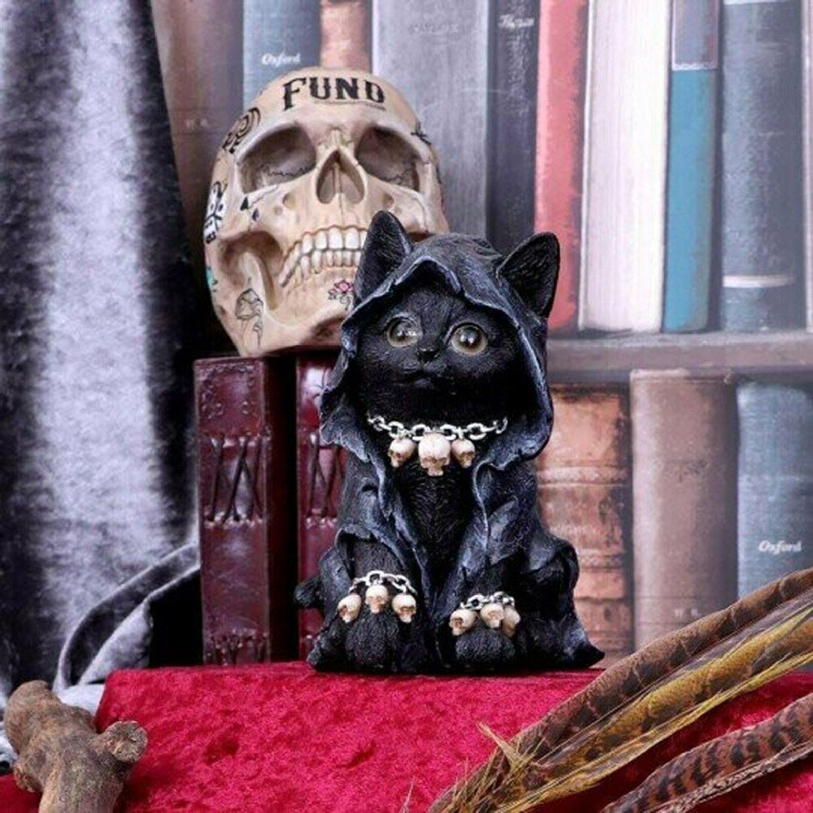 Decoratieve Kat Standbeeld voor Halloween 1