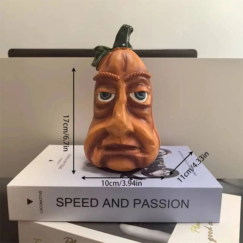 Decoratieve Pompoenfiguur met Humoristisch Ontwerp 12