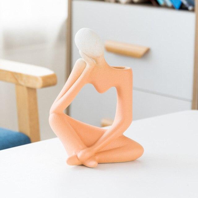 Decoratieve Vaas Denkende Man 6