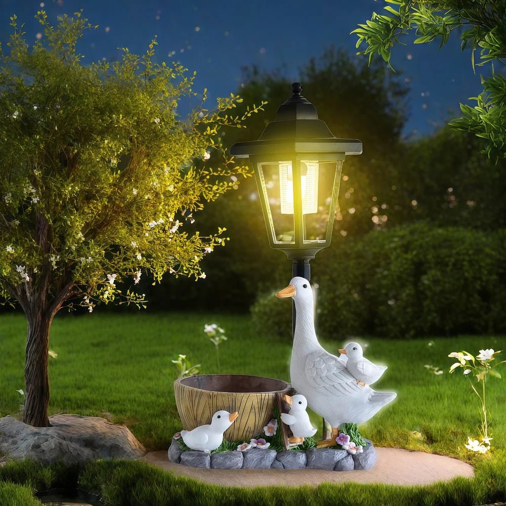 Decoratieve Zonne-Eend Tuinaccessoire met Sfeerverlichting 2