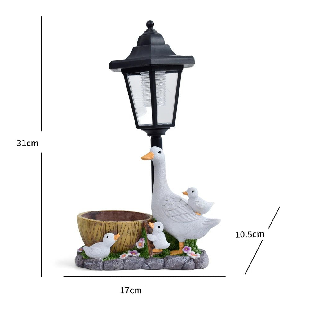 Decoratieve Zonne-Eend Tuinaccessoire met Sfeerverlichting 3