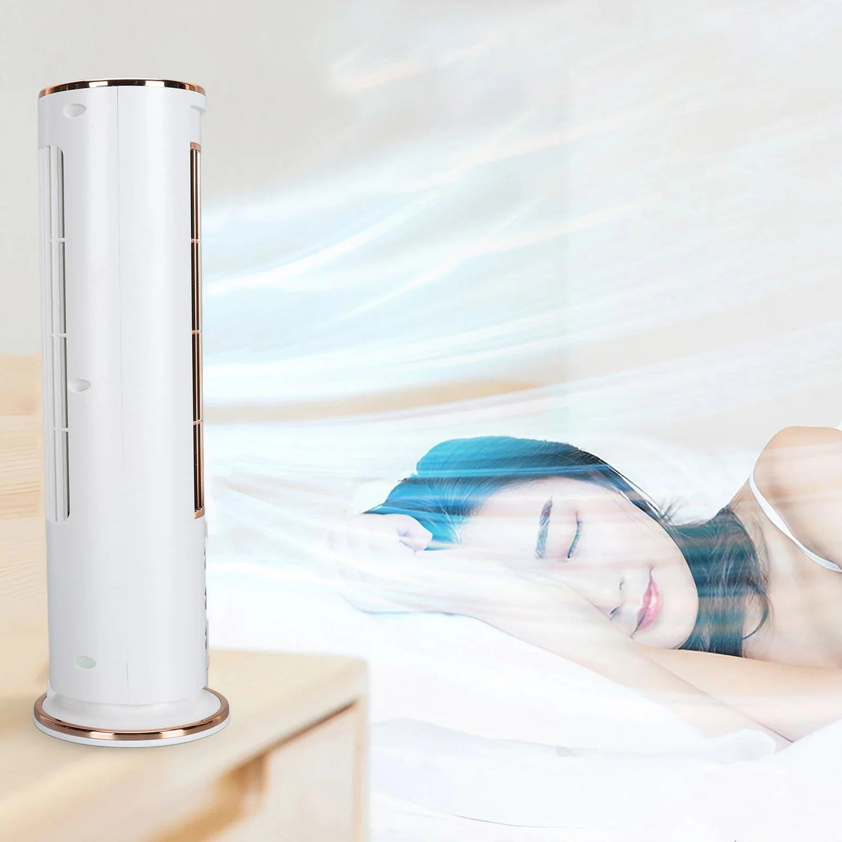 Desktop Ventilator met Afstandsbediening en Bladloos Ontwerp 0