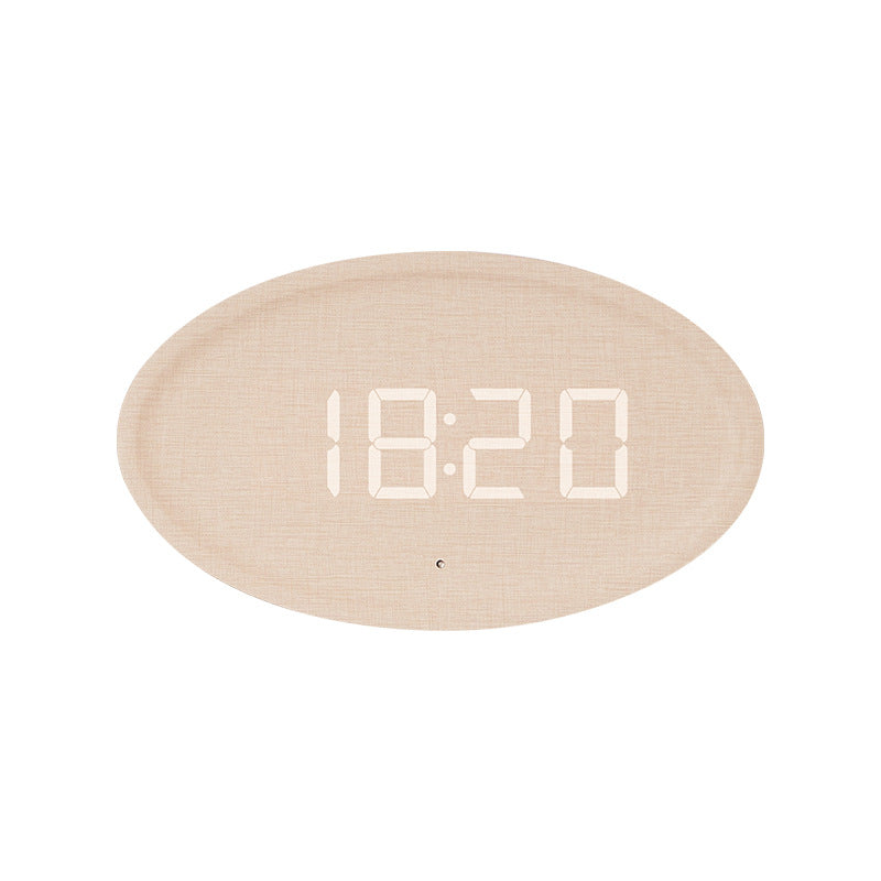 Digitale Wandklok Modern Minimalistisch Ovaal Design 0