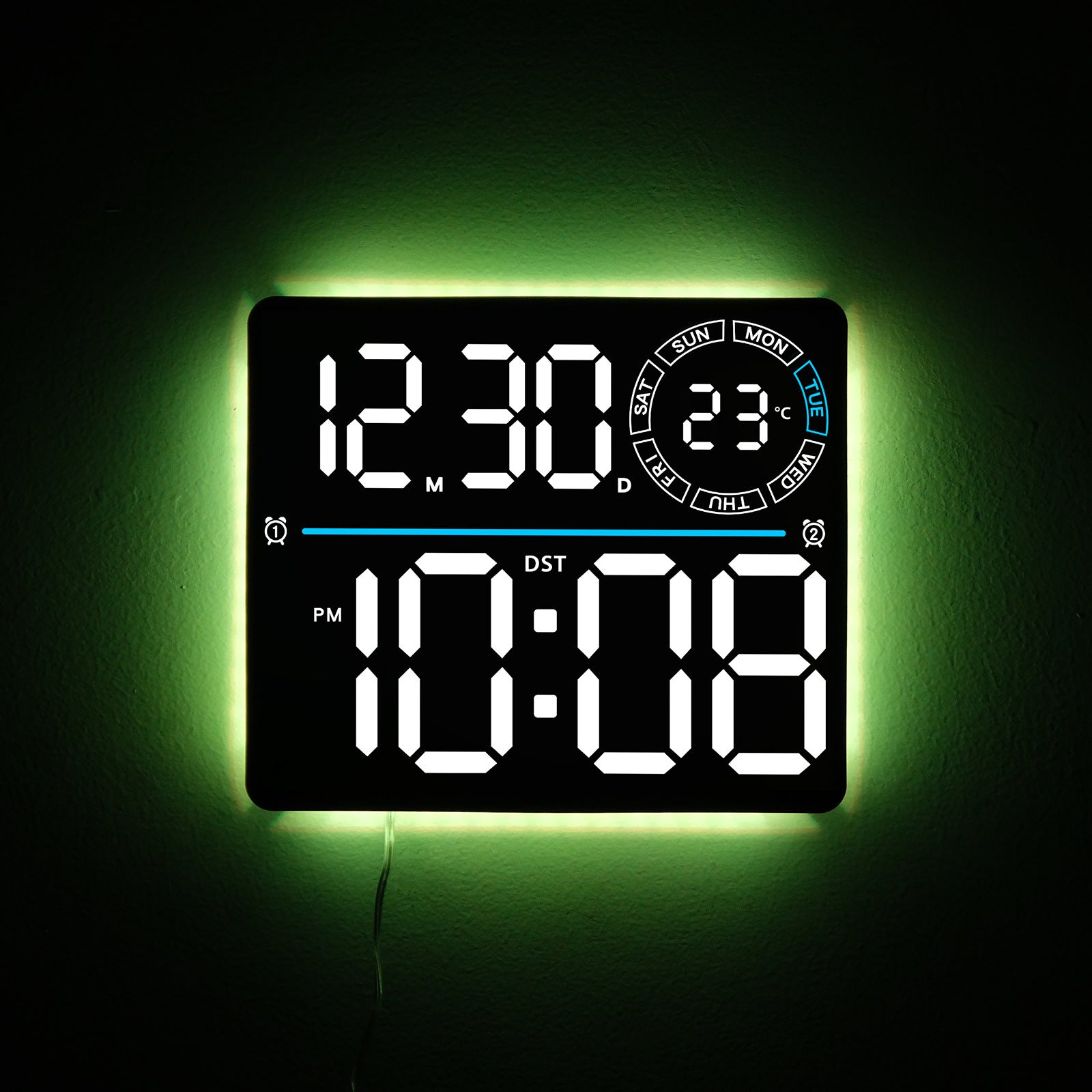 Digitale Wandklok Modern Ontwerp Met Groot Display 4