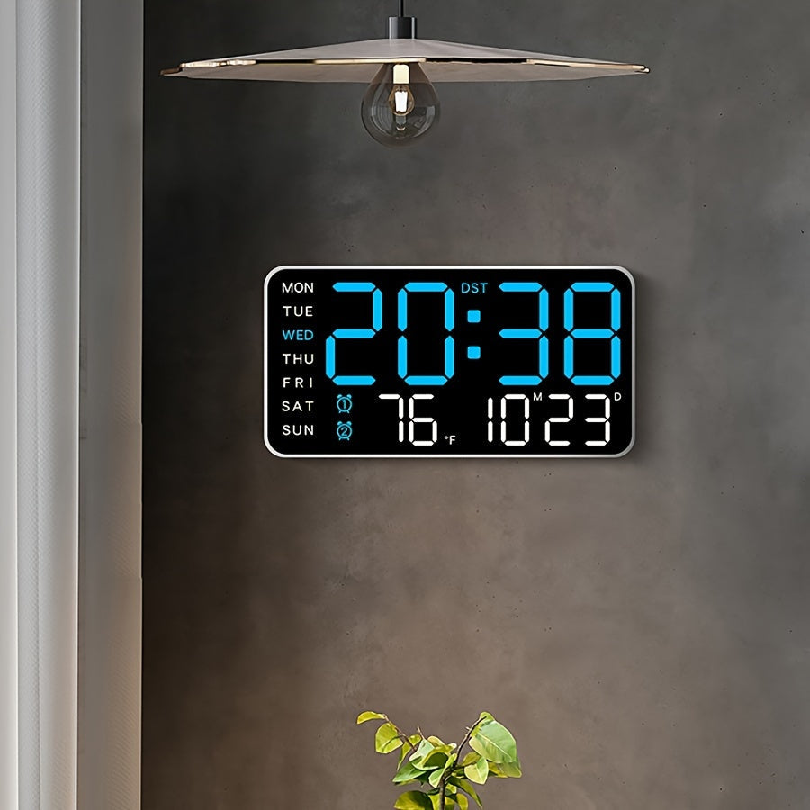 Digitale Wandklok Multifunctioneel Modern Design met Alarm en Temperatuurmonitor 1