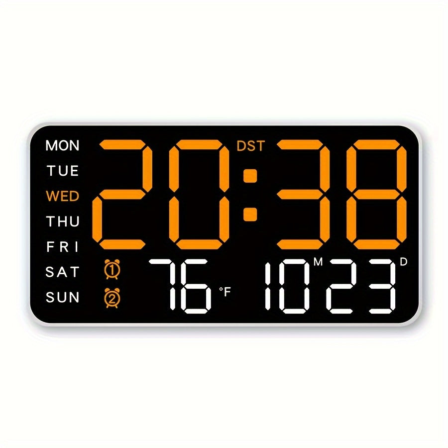 Digitale Wandklok Multifunctioneel Modern Design met Alarm en Temperatuurmonitor 7