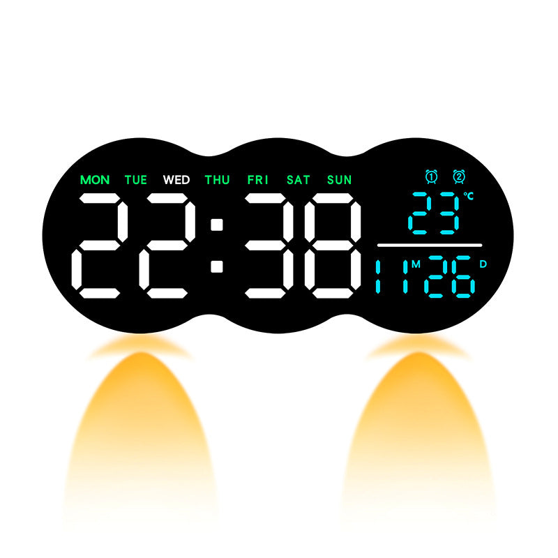 Digitale Wekker Multifunctioneel Modern Design Met Groot Display 5