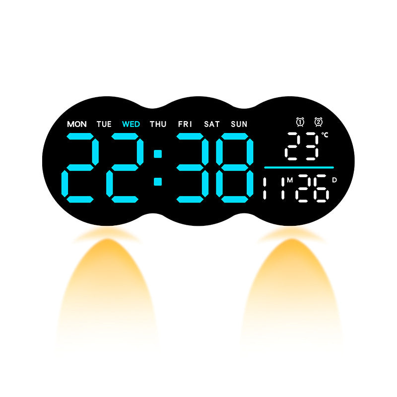 Digitale Wekker Multifunctioneel Modern Design Met Groot Display 6