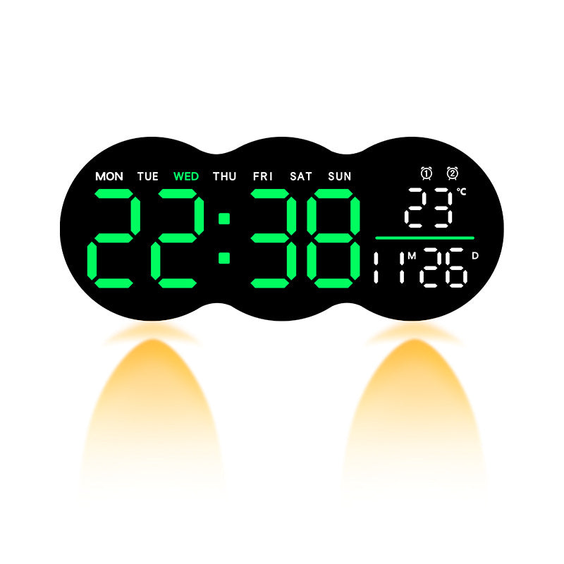 Digitale Wekker Multifunctioneel Modern Design Met Groot Display 8