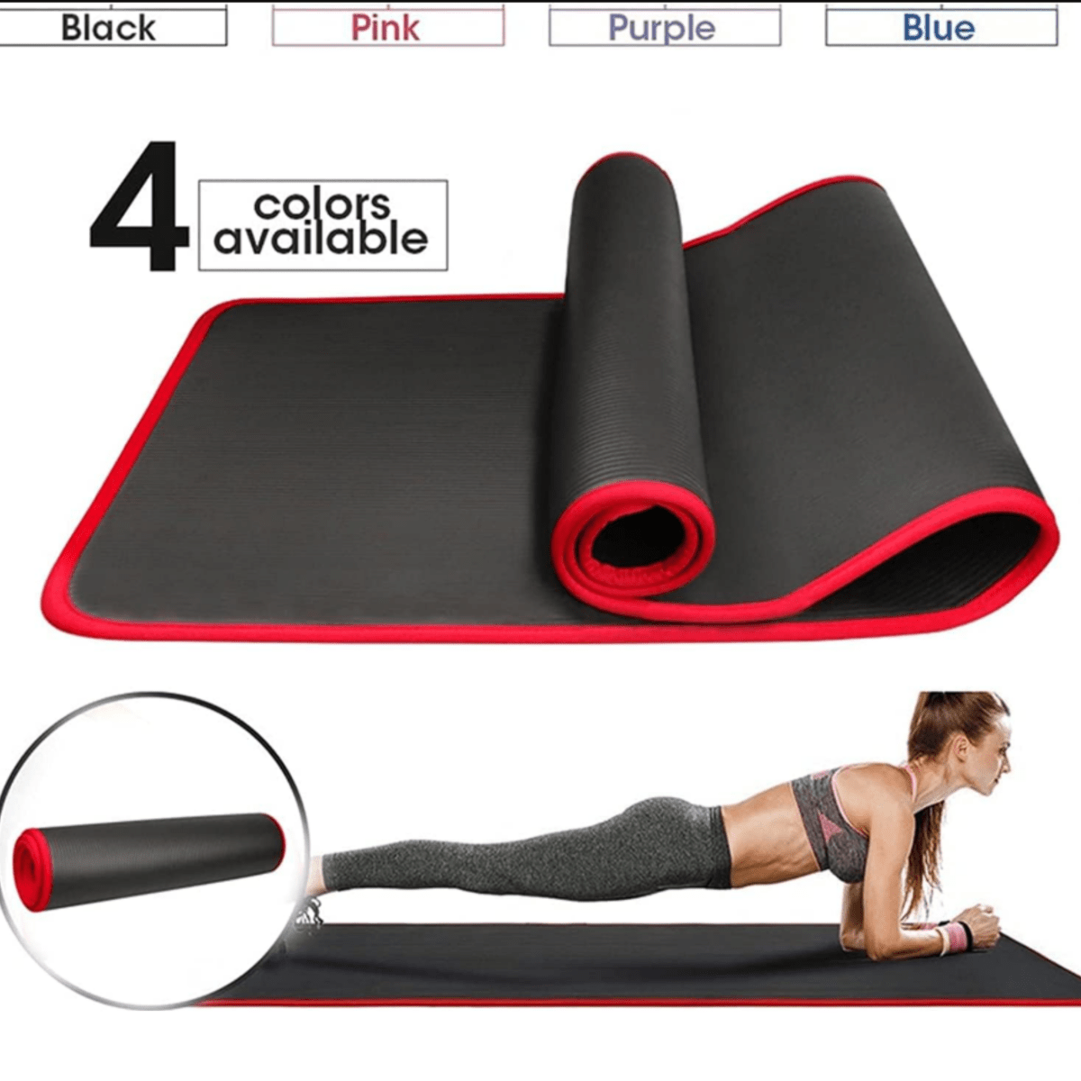 Dikke Yogamat Voor Dames en Heren Met Antislip Ondersteuning 4