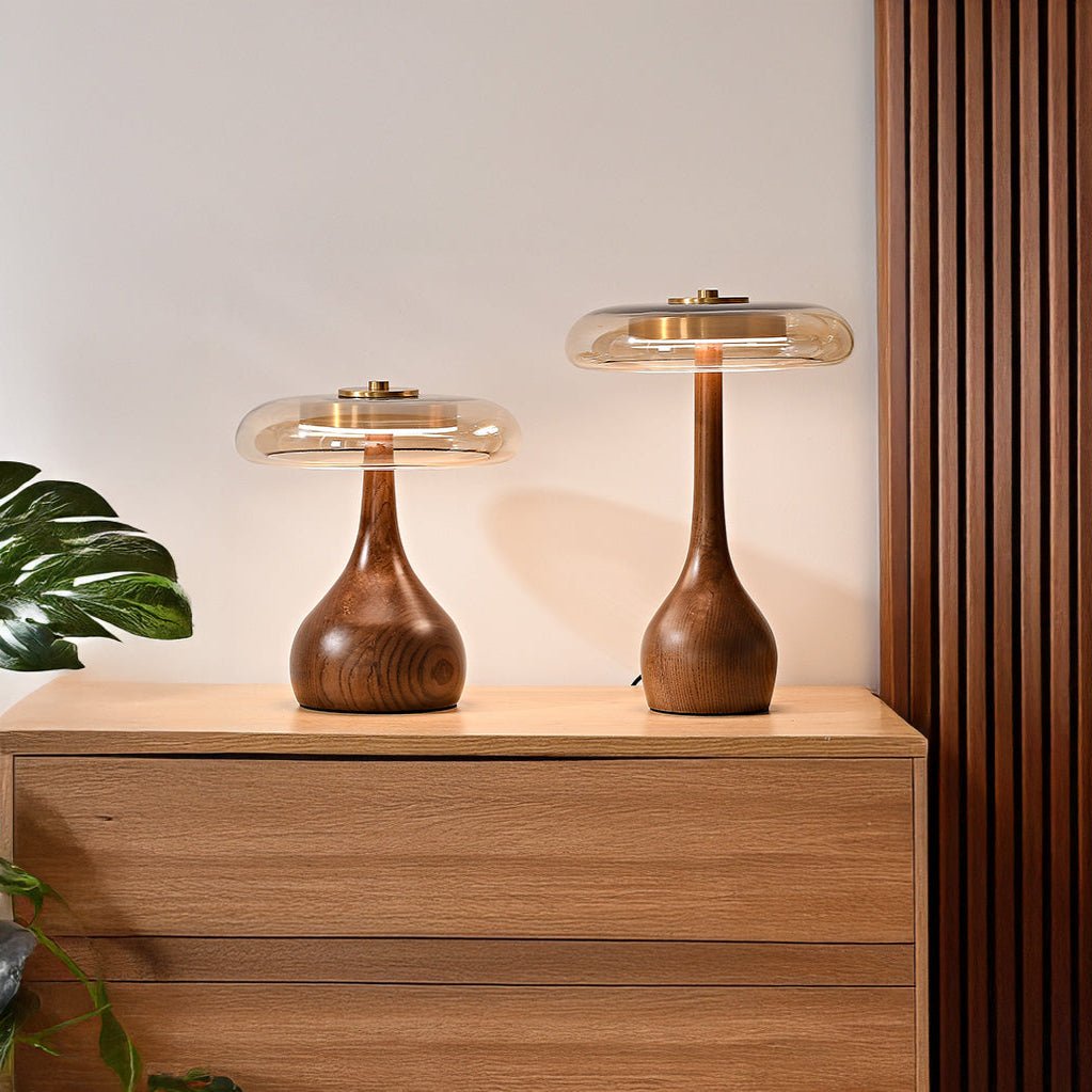 Dimbare LED-tafellamp met Houten Voet Modern Design 2