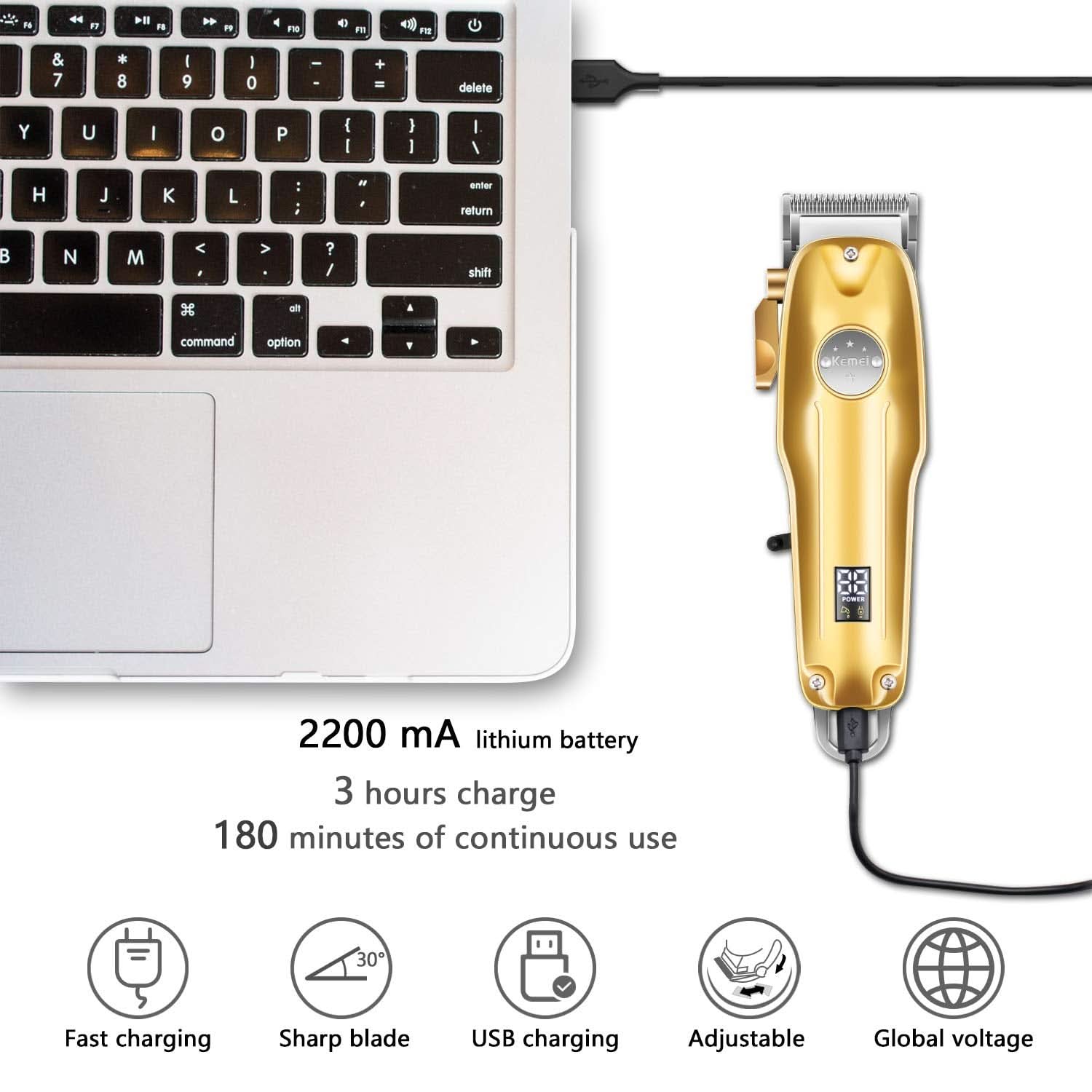 Draadloze 3-in-1 Tondeuse en Scheerapparaat voor Professionele Precisie 3