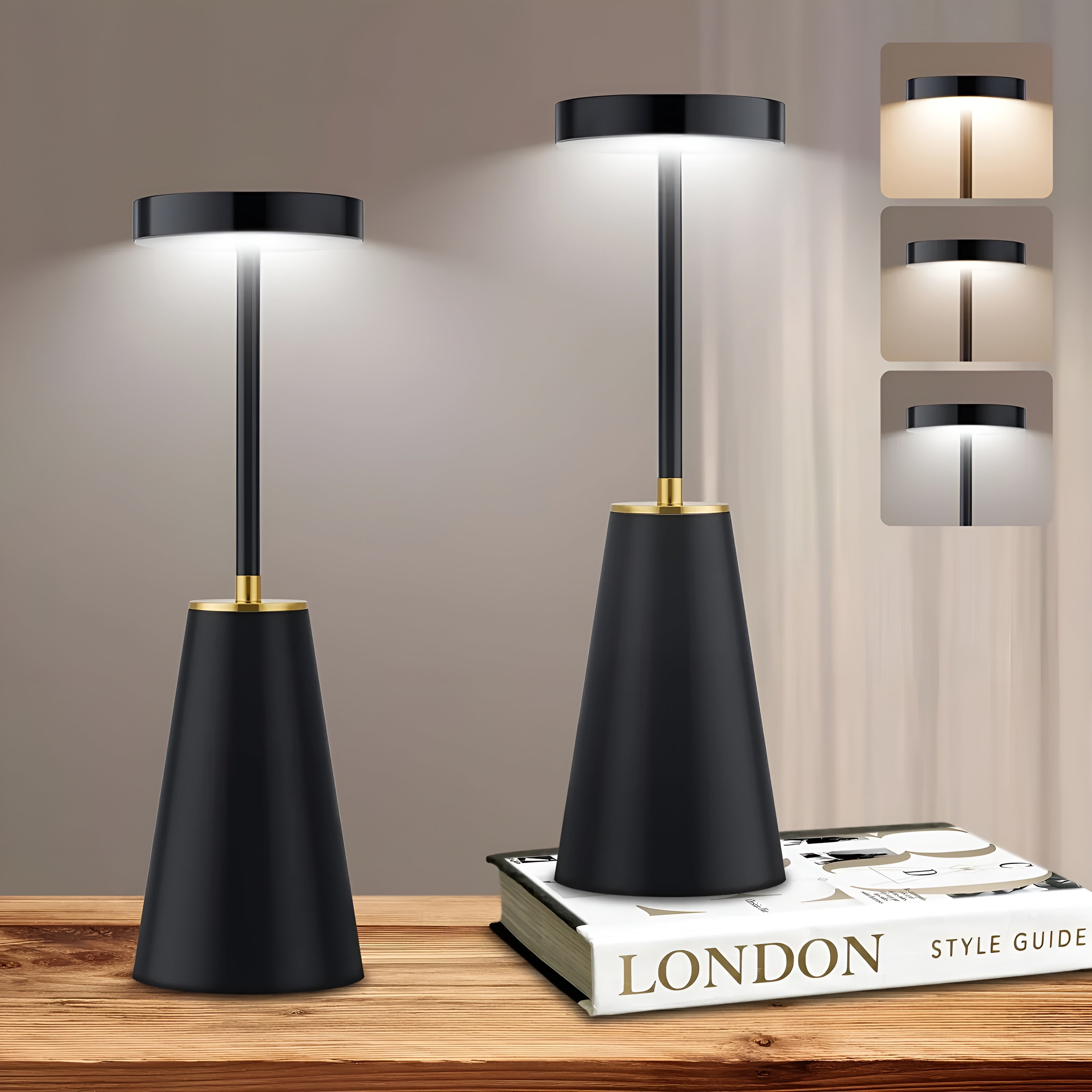 Draadloze Aanraaklamp Modern Met Instelbare Kleurtemperaturen 0
