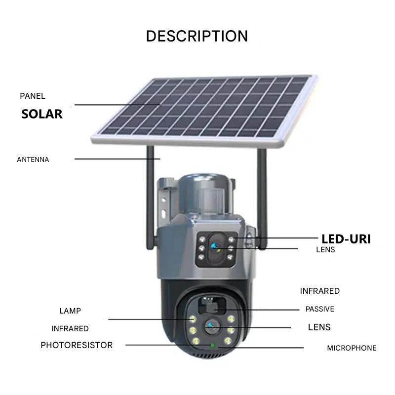 Draadloze Beveiligingscamera 4K met Zonnepaneel 3