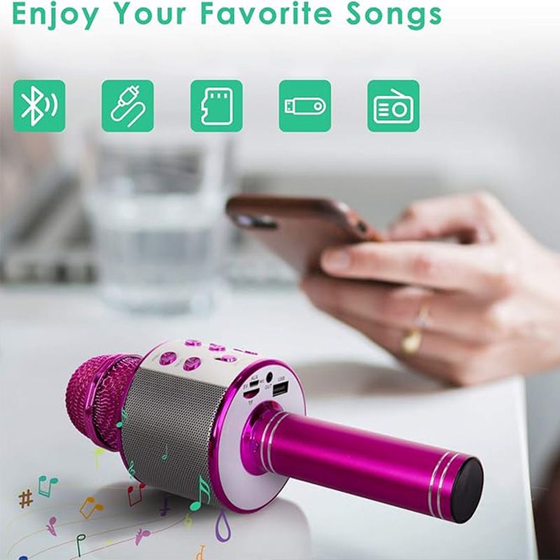 Draadloze Karaoke Microfoon voor Dames en Heren 5