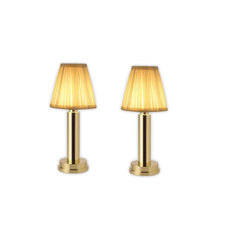 Draadloze Tafellamp Minimalistisch Ontwerp Oplaadbaar Goud 7