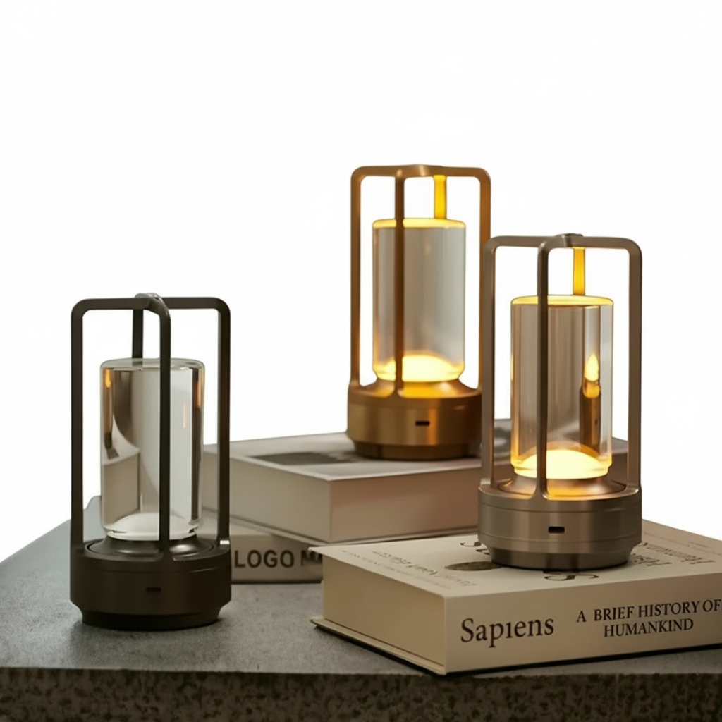 Draadloze Tafellamp Oplaadbaar Scandinavisch Design Met Touchsensor 0